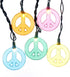 Kurt Adler 10 Multicolored Peace Sign Light Set...