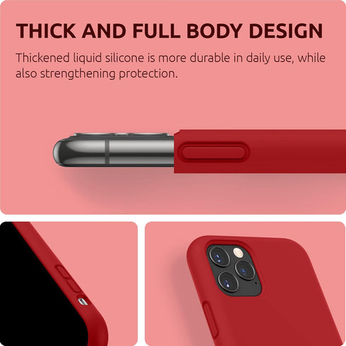 SURPHY Compatible with iPhone 11 Pro Max Case 6.5 inches, Thickened Liquid Silicone Phone Case (with Microfiber Lining) for iPhone 11 Pro Max 2019...
