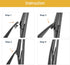 Unifizz 8K9 955 407 1P9 Rear Windshield Wiper Blade Arm Set for Audi A4 Allroad Quattro B8 Series 2009-2019 Black 16 Inch 405mm...