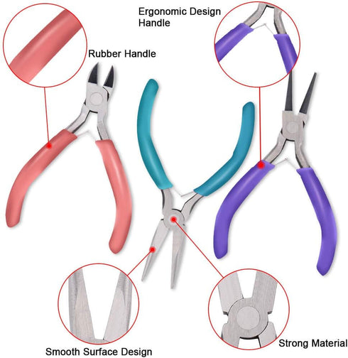 Anezus Jewelry Repair Kit with Jewelry Pliers, Jewelry Making Tools, Beading String and Jewelry Making Supplies for Jewelry Repair, Jewelry Making...
