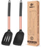 Pack of 2 Silicone Solid Turner, Non Stick Slotted Kitchen Spatulas, High Heat Resistant BPA Free Cooking Utensils, Ideal Cookware for Fish, Eggs,...