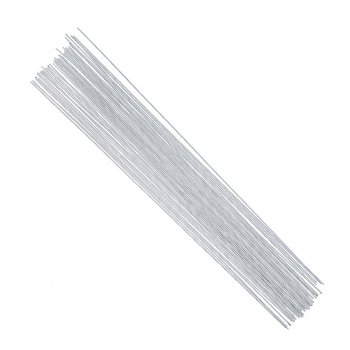DECORA 18 Gauge White Floral Stem Wire 16 inch,50/Package...
