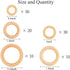 100 Pcs 5 Sizes Natural Wood Rings for Crafts, Unfinished Smooth Wooden Ring for Macrame, Wood Circles for Craft, DIY Ring Pendant and Connectors ...