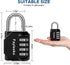 Combination Lock, 4 Digit Combination Padlock for School Gym Sports Locker, Fence, Toolbox, Case, Hasp Cabinet Storage (1 Pack, Black)...