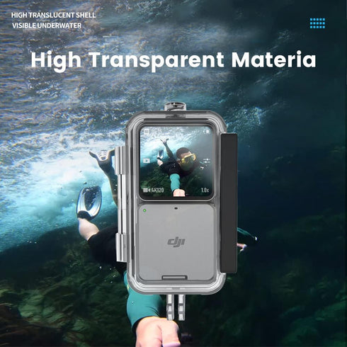 Action 2 Waterproof Case Diving Shell 45m Environmentally Friendly Housing Cover Camera Dual Screen for Osmo Action 2...