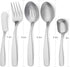 Serving Utensils Set, Matte Silver 5-Piece Hostess Set, Stainless Steel Silverware Flatware Cutlery Serving Set, Satin Finish, Dishwasher Safe...