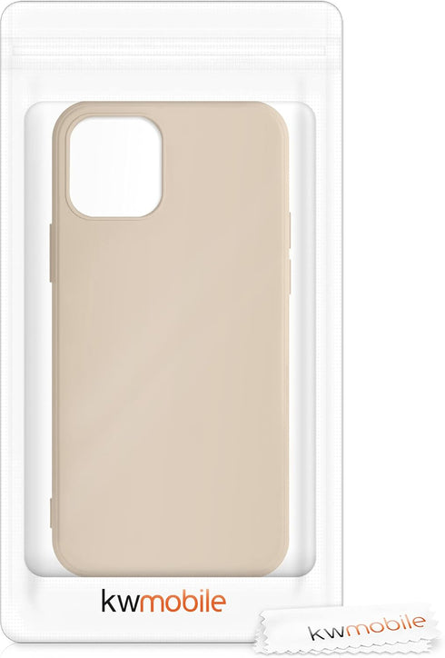 kwmobile Case Compatible with Apple iPhone 12 / iPhone 12 Pro Case - Slim Protective TPU Silicone Phone Cover - Mother of Pearl...