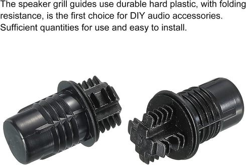 MECCANIXITY Speaker Grill Guides Plastic Black Ball Socket Type Dia 11mm for Speaker Parts Accessories Pack of 8...