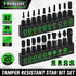 SWANLAKE 20PCS Tamper Resistant Star Bit Set,Torx Bit Set, Impact Grade Security Torx Bit Set,1/4-inch Hex Shank, S2 Alloy Steel, T4-T40...
