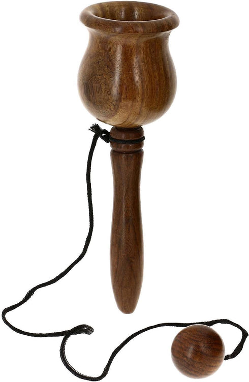 Wooden Ball & Cup Handcrafted Pottery Game...