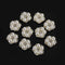 30pcs/Set Flower Rhinestones Buttons Pearl Button Wedding Decoration DIY Alloy Cryustal Bow Accessories(0.9inch,Sliver)...