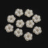30pcs/Set Flower Rhinestones Buttons Pearl Button Wedding Decoration DIY Alloy Cryustal Bow Accessories(0.9inch,Sliver)...