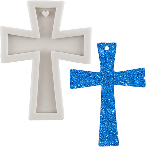 Cross Cake Mold Cross Fondant Mold For Baptism Cake Decorating Cupcake Topper Candy Chocolate Gum Paste Polymer Clay Set Of 1...