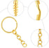 360 Pcs Key Chains Bulk for Crafts Including 90 Pcs Keychain Rings, 90 Pcs Open Jump Rings Connectors, 180 Pcs Small Screw Eye Pins Hooks for DIY ...