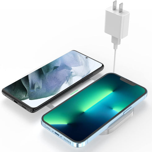 Wireless Charging Pad - TAMOXI 10W Max Duo Wireless Charging Pad for Apple iPhone 14/14 Plus/14 Pro/14 Pro Max/13/13 Pro/13 Pro Max/12/11/X, AirPo...
