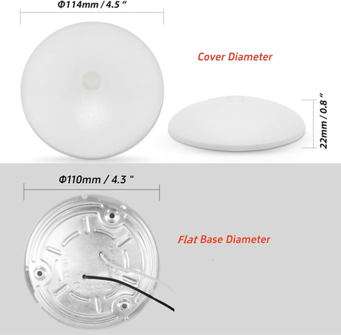 Dream lighting RV Lights LED Dome Light with Push Button 12v Interior Ceiling Light 3500K White Lighting for RV Trailer Boat, 4.5 inch 5.4 watts, ...