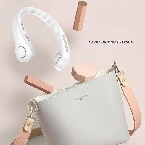 Portable Neck Fan?USB Rechargeable Personal Fan?3000 mAh Battery Operated, 3 Speeds Adjustment,Ultra Quiet, Suitable for Home, Office, Travel, Spo...