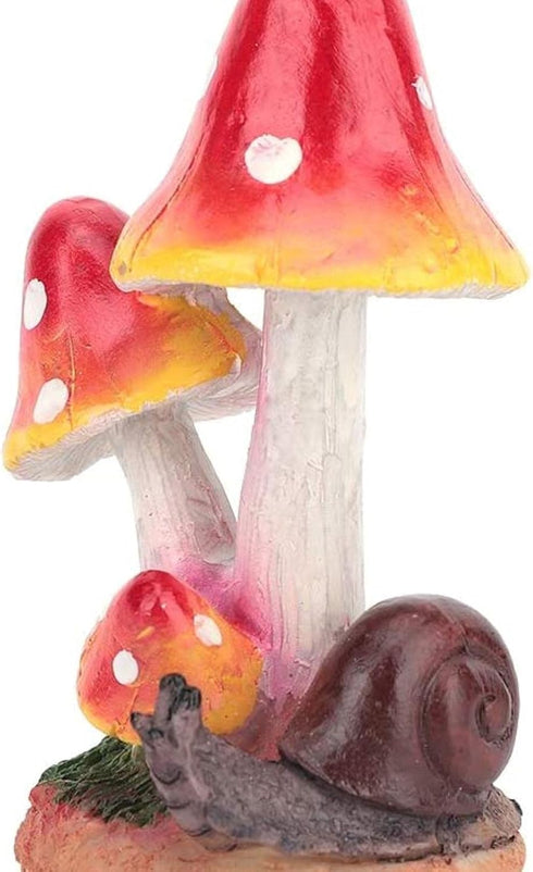 Animal Mushrooms Non-Toxic and Odorless Lawn Ornament, Mushrooms Decor, Kindergarten and Hotel Decor for Garden, Yard, Fairy Garden(Snail red)...