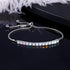 MDFUN Bracelet for Women 18k White Gold Plated Created Round Opal Simple Adjustable Tennis Opal Bracelet...