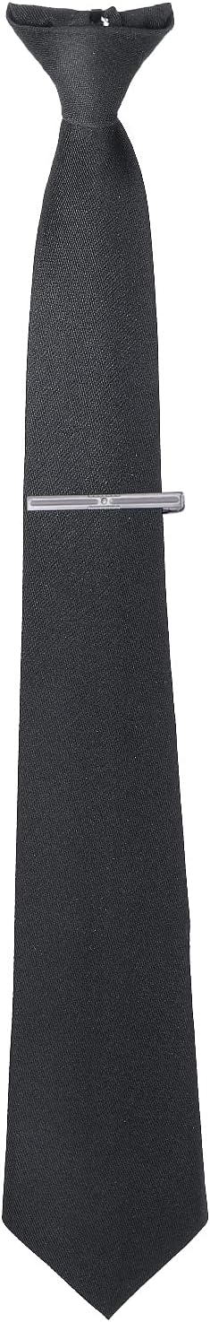 Yolev Men's Clip-On Ties 20 Inches Solid Color Clip-on Neckties Pre-tied Neckties for Wedding Office School Uniform with Tie Clip...