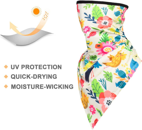 Women UPF 50+ Face Mask Sun Protection Fashion Colorful Neck Gaiter Scarf...