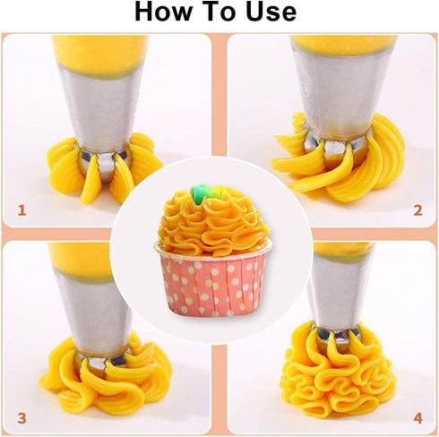 Russian Piping Tips 8 Pcs/Set, Messar Stainless Steel Russian Piping Ball Tips Frosting Icing Piping Nozzles Set Flower Cake Decorating Tips Kit f...