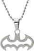 DC Comics Batman Jewelry, Stainless Steel Cut Out Logo Pendant Necklace, 16" Ball Chain...