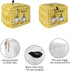 Toaster Cover 2 Slice, Bee Honey Gnomes Daisy Flower on Yellow White Buffalo Plaid Bread Maker Cover Toaster Dust Cover with Pockets, Dust-Proof C...