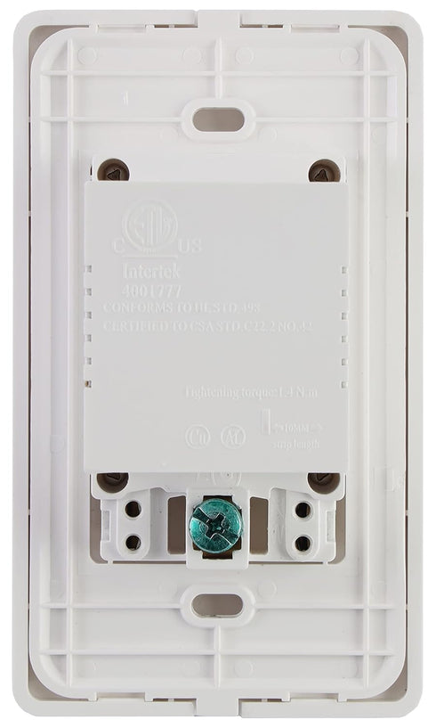 EG-U205 High Speed Dual USB Share 4.2A Charger with 15A Tamper Resistant Wall Receptacle 2 Outlets Band Panel/Night Light White ETL Listed...