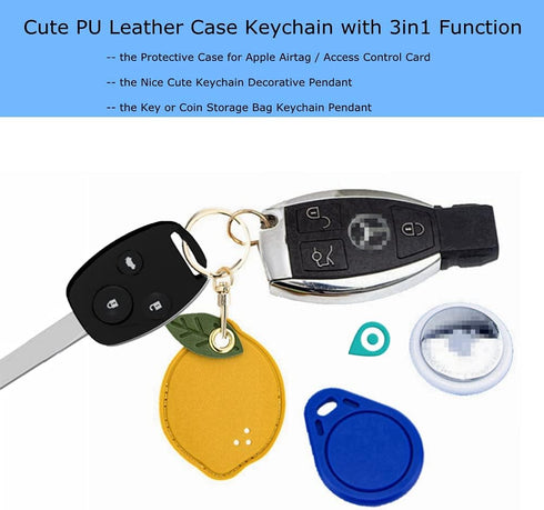 2 Pack 3in1 Cartoon Protective Case for Airtag Cover Samsung Galaxy SmartTag Cases Tile Mate Eufy Security SmartTrack Link Keychain Key Finder (1 ...