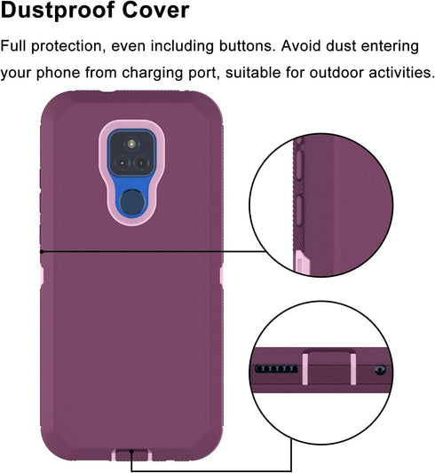 for Moto G Play Case, Heavy Duty Armor Rugged Drop Protection Shockproof Protective Hard Plastic Cover Rubber Bumper Dual Layer Hybrid Phone Case ...