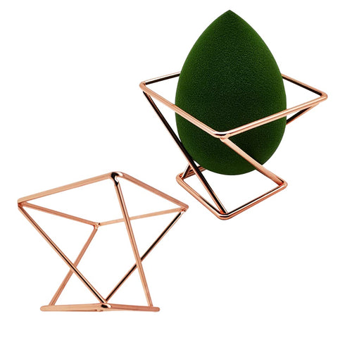 Beauty Sponge Holder - Rose Gold Foundation Beauty Blender Holder - Makeup Brush Organizer Rack Case - Vanity Storage - Display Make Up Puff Spong...