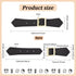 FINGERINSPIRE 4 Sets Leather Sew-On Toggles Closures Black Imitation Leather Toggle Buckle Vintage Leather Toggle Buttons Metal Leather Clasp Fast...