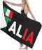 WAYMAY Italian Flag Bath Towel Bath Sheets Bath Wrap Beach Towel Shawl Bathrobe Hooded Towels Washcloths...