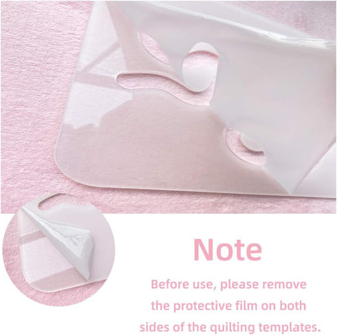 4PCS Quilting Templates for Machine Quilting Quilting Supplies Quilting Templates Set Meander Flower DIY Quilting Ruler for Domestic Sewing Machin...