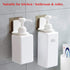 Shower Gel Bottle Rack Hook Bracket Bathroom Wall Magic Paste Shampoo Suction Wall Type Seamless Hook 3 Pack...