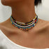 Boho Layered Beaded Necklaces Colorful Beads Choker Necklace Handmade Cute Chokers Set Beach Adjustable Neck Jewelry for Women(7PCS)...