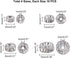 UNICRAFTALE 40pcs 4 Sizes 6mm/7mm/8mm/10mm Disc Spacer Beads 316 Stainless Steel with Clear Crystal Rhinestone Beads Flat Round Bead Spacer for Je...