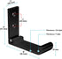 heneng 10 Pcs 2" x 2" Black Foldable Coat Hook with Screws, Aluminium Alloy Solid Hooks, Max.Load 44lbs, 1/8" Thick...