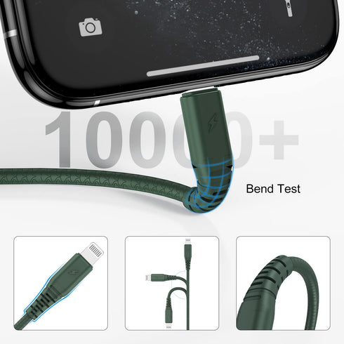 (10 Pack) Short Lightning Cable 1Ft, Cabepow 1 Foot iPhone Charger Cables,1 Feet Apple Charging Cord Compatible with iPhone 11/Pro/X/Xs Max/XR/8 P...