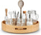 Bamboo Tray Organizer – Spice Rack Organizer Bamboo Tray for Kitchen Pantry Storage Cabinet Dining Table Refrigerator Bathroom Storage (25cm)...