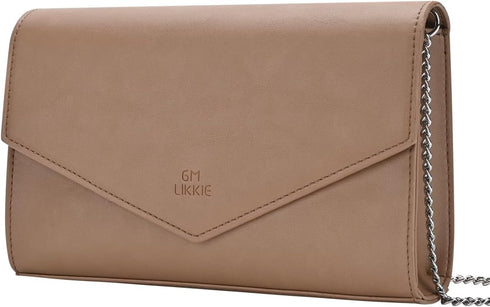 GM LIKKIE Clutch Purse for Women, Evening Envelope Clutch Bag, Crossbody Foldover PU Leather Shoulder Handbag...