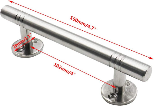 Sliding Barn Door Handle Stainless Steel Heavy Duty Solid Pull Handle - 4"/102mm Hole to Hole Distance...