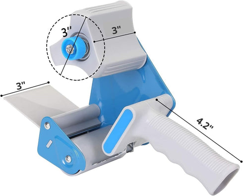 Packing Tape Dispenser Gun, 2 Inch Tape Gun Dispenser with 1 Roll Carton Packing Tape, Lightweight Industrial Side Loading Tape Dispenser(1Pack)...