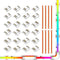 BTF-LIGHTING 3Pin 12mm Width Transparent Connector Kit 8pcs Strip to Strip Connector 8 Pairs of Wire to Strip Connectors Only Support FCOB SPI WS2...
