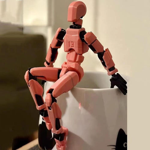 JIAN HAO Titan 13 Action Figure, Multi-Jointed and Movable, 3D Printed Toy Robot Action Figure (Pink)...