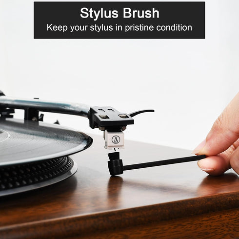 Vinyl Record Cleaning Kit - Complete 7-in-1 Vinyl Record Cleaner Solution - Velvet Brush - Microfiber Brush - Stylus Brush - Label Protector - Air...