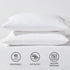 HAPPYMOON Microfiber Pillowcases Standard with Zipper Set of 2 - Breathable Zippered Pillow Covers for Hair and Skin, Soft Brushed Pillow Cases 2 ...