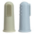Baby Finger Toothbrush with Case, Food Grade Silicone, BPA Free, 2-Pack (Sage+Ether)...