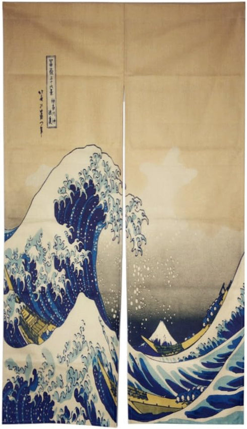 Doorway Curtain Tapestry Japanese Noren Curtain Tapestry Ukiyoe The Great Wave Off Kanagawa Door Way Curtain Door Hanging Tapestries...